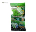 تیغ چندبار مصرف 5 لبه پفکی سبز لمسر 4 عددی