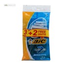 ژیلت دو لبه حساس بیک 3+2 عدد