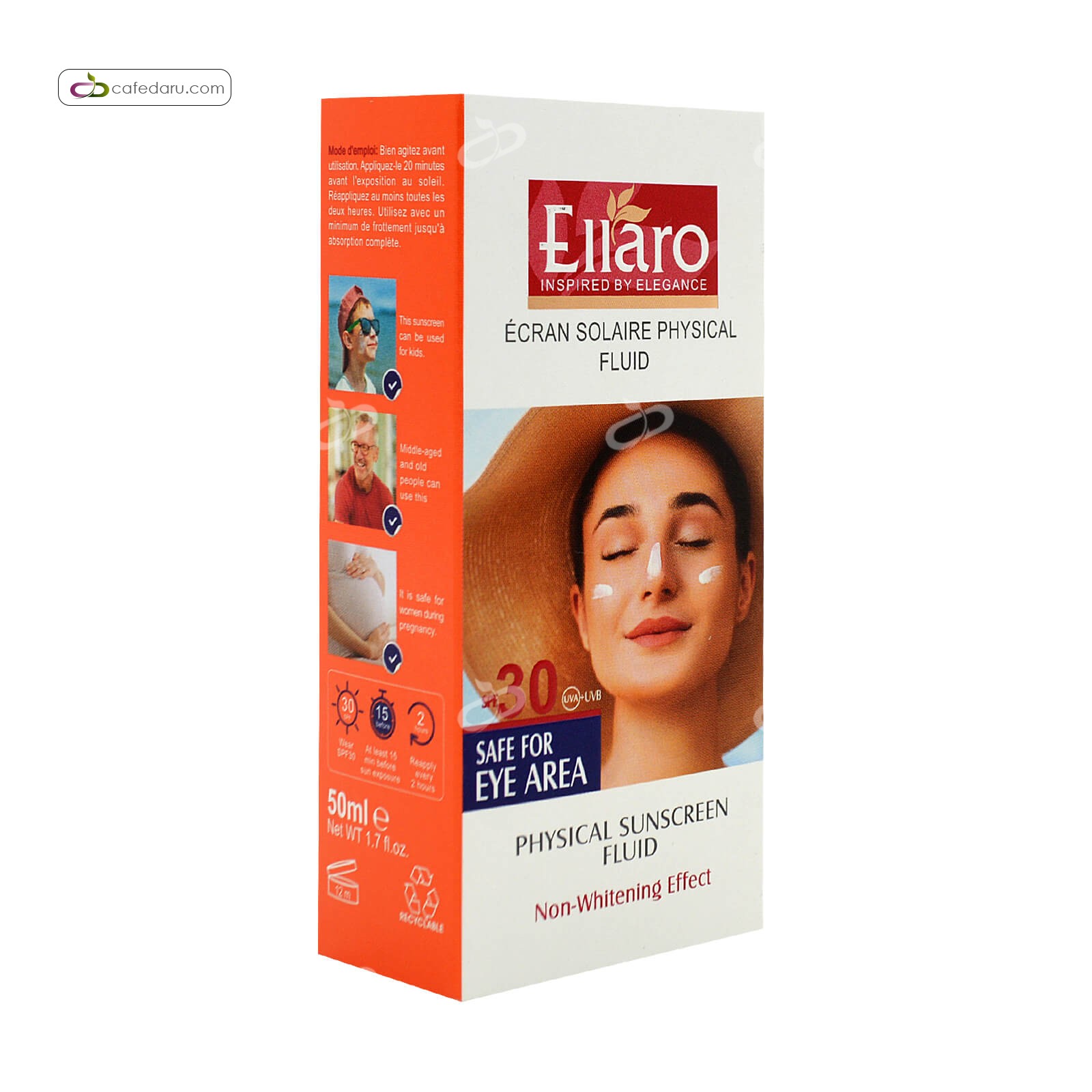 فلوئید ضدآفتاب SPF30 فیزیکال الارو 50 میلی لیتر