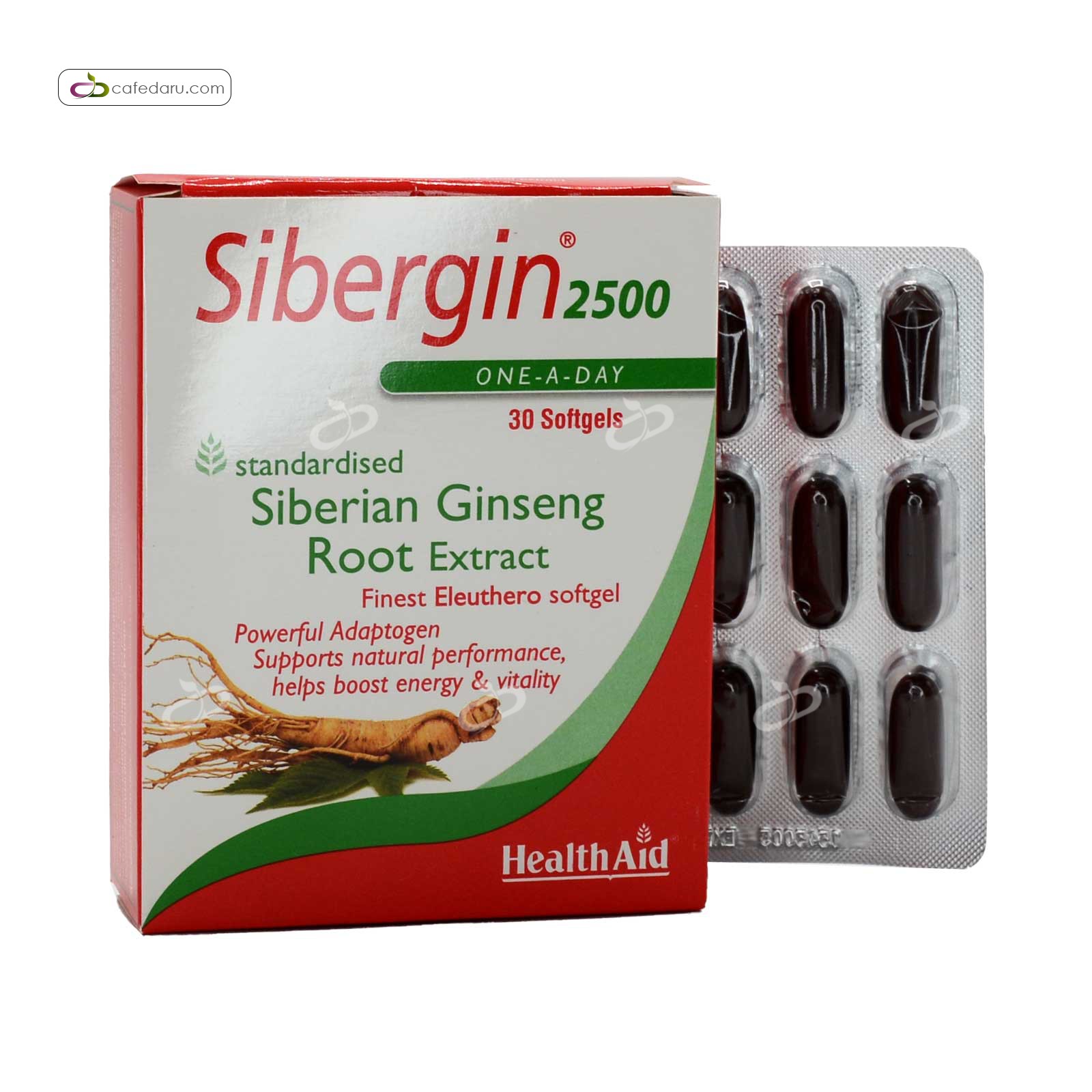 جینسینگ (سیبرجین) 2500 میلی گرم هلث اید 30 سافت ژل