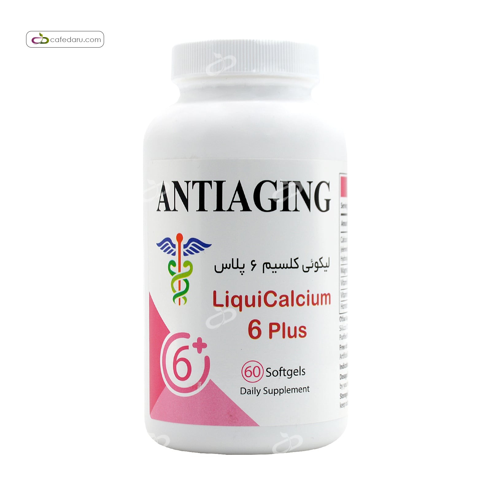 آنتی ای جینگ لیکوئی کلسیم 6 پلاس فارانیک دارو 60 سافت ژل