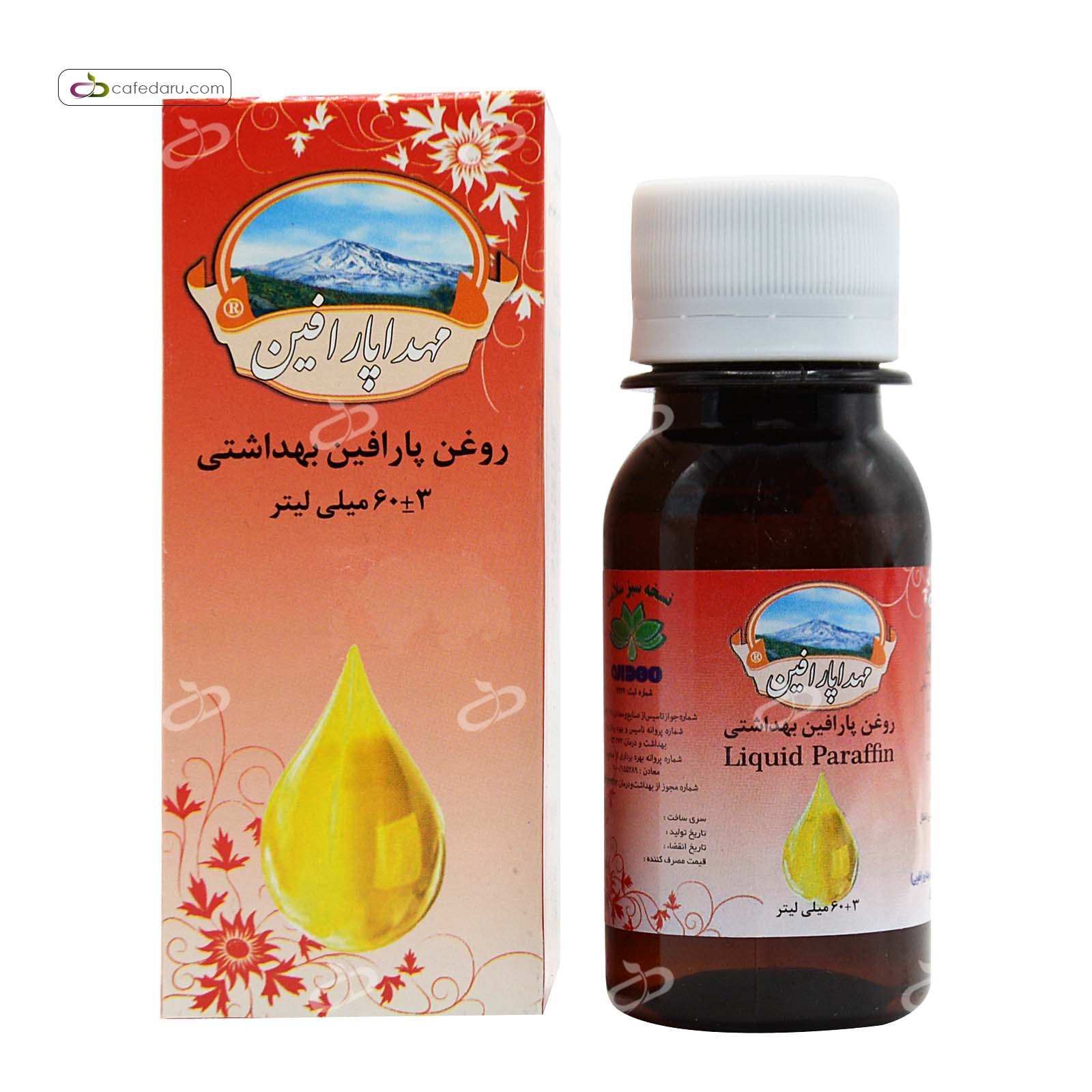 روغن پارافین بهداشتی، غیر خوراکی(جلادهنده سطوح) مهدارو 60 میلی لیتر