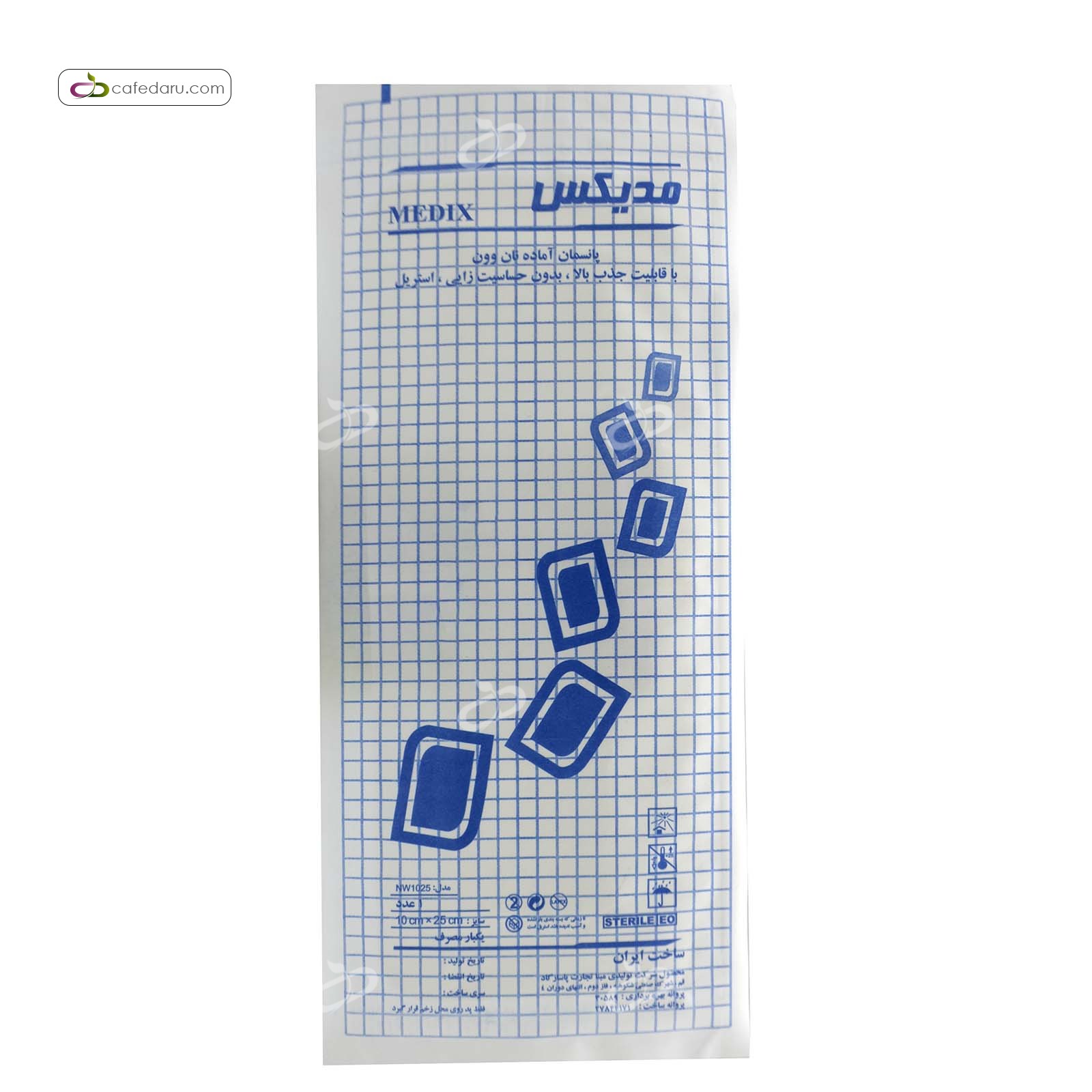 پانسمان آماده مدیکس 10 در 25 سانتی متر