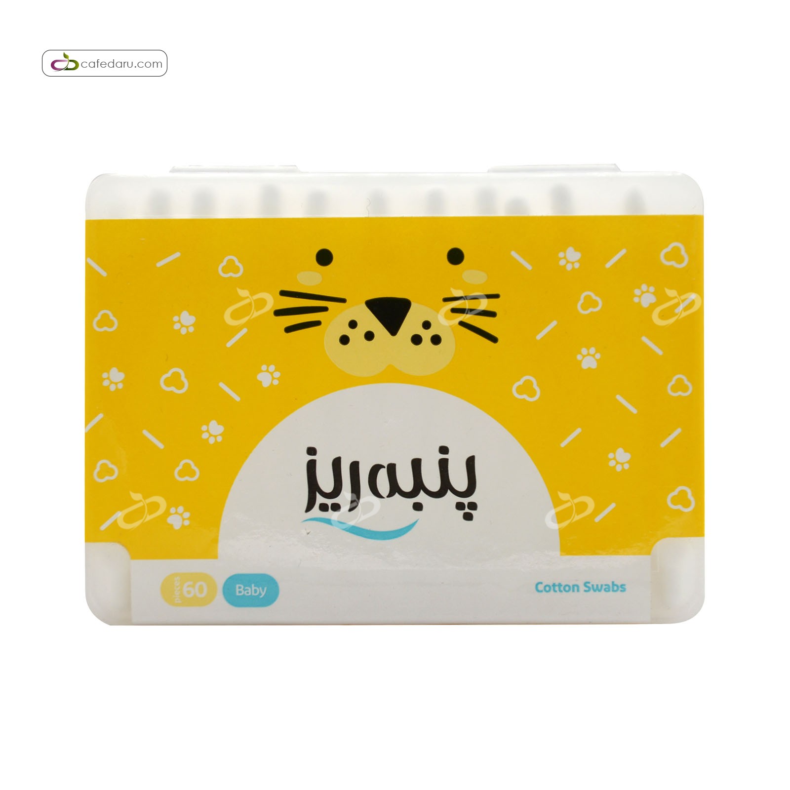 گوش پاک کن کودک مکعبی پنبه ریز 60 عددی