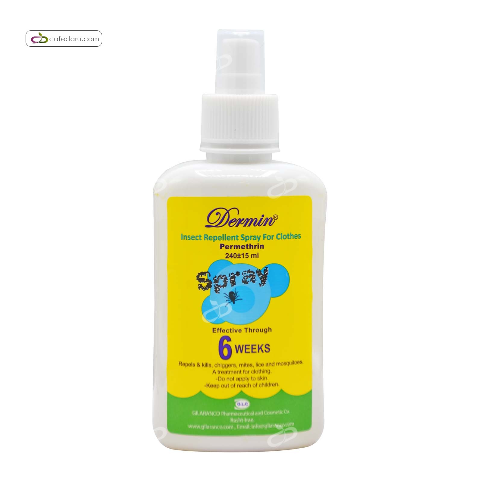 اسپری دافع حشرات البسه درمین 240 میلی لیتر