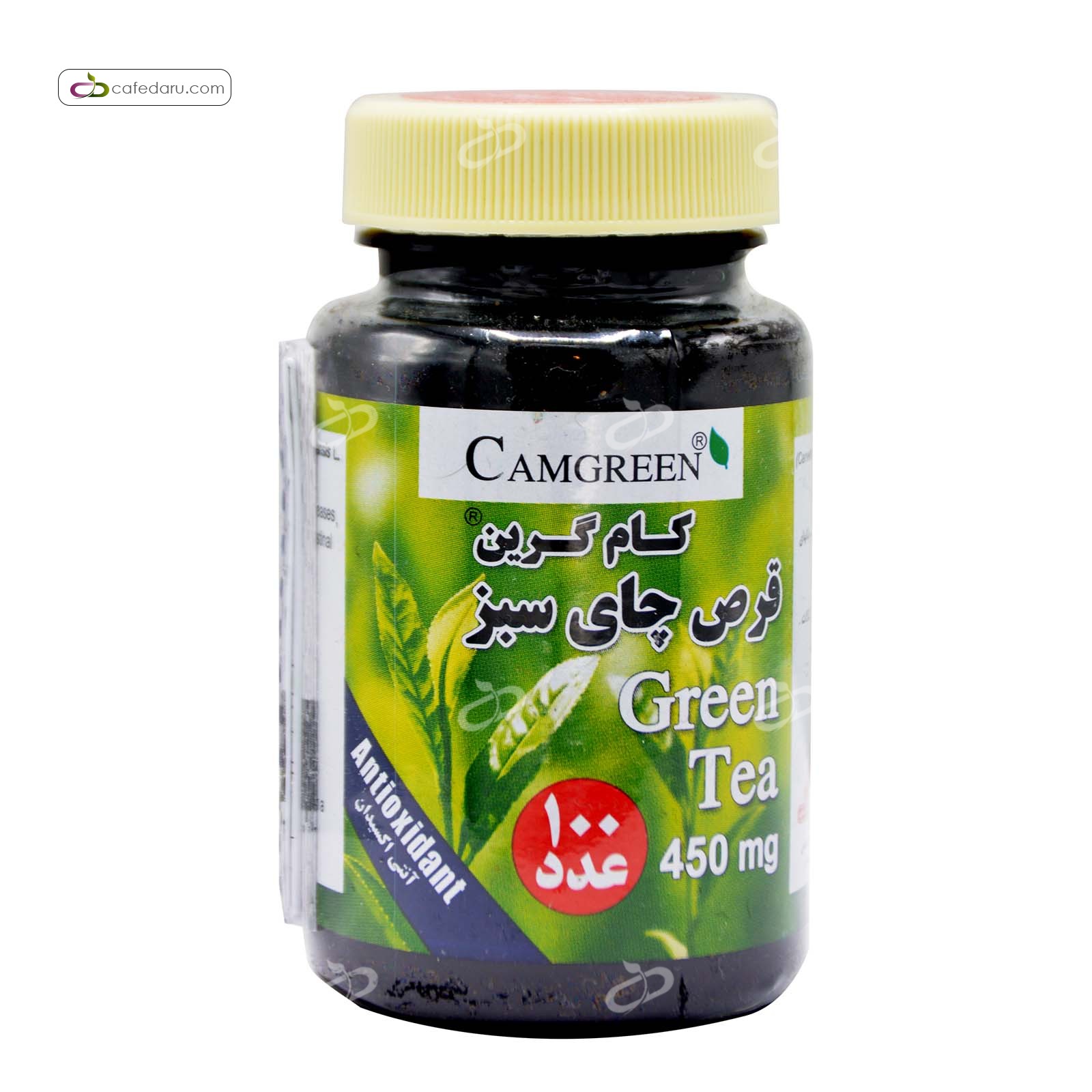 چای سبز 450 میلی گرم کام گرین گیاه اسانس 100 قرص