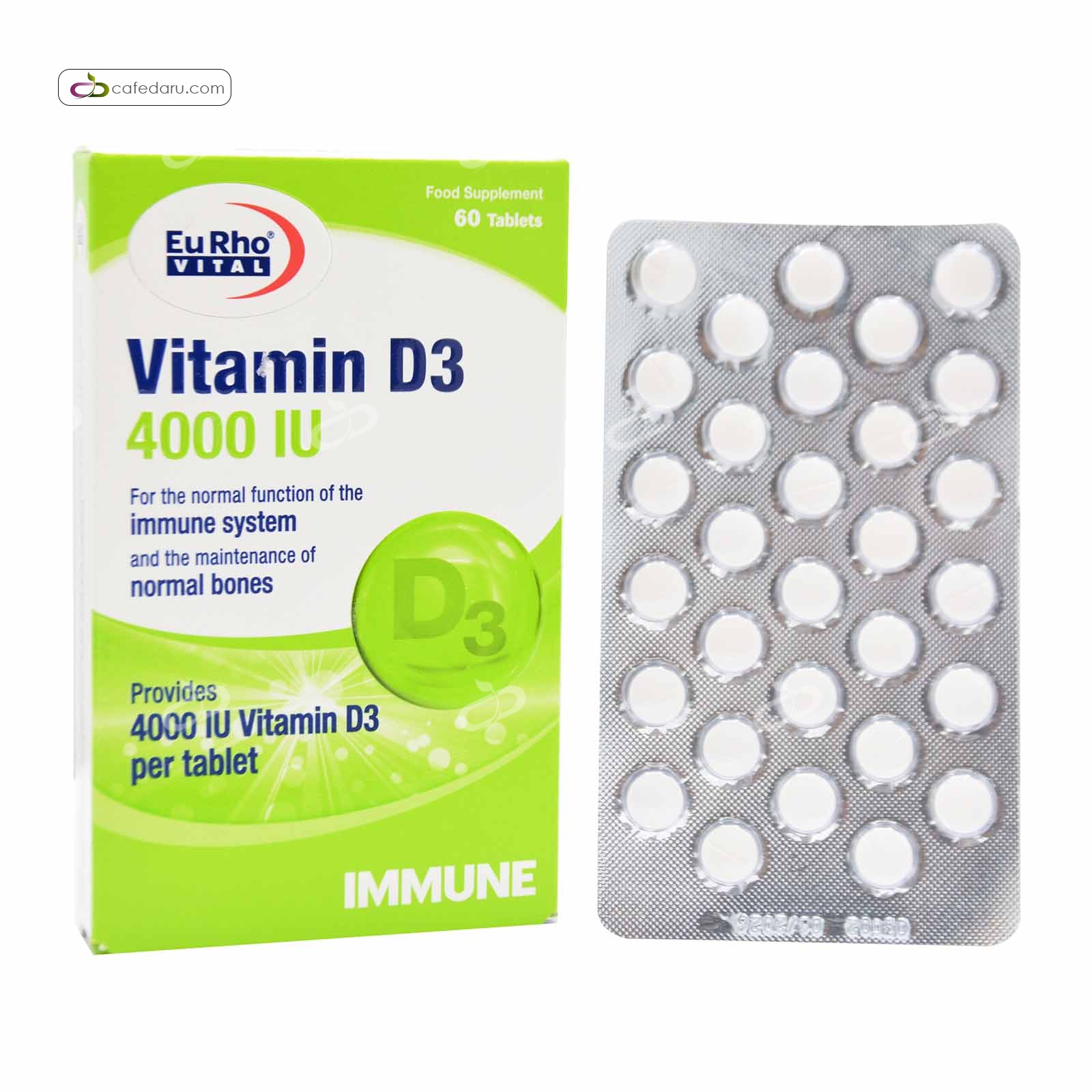 ویتامین د3 4000 واحدی یوروویتال 60 قرص