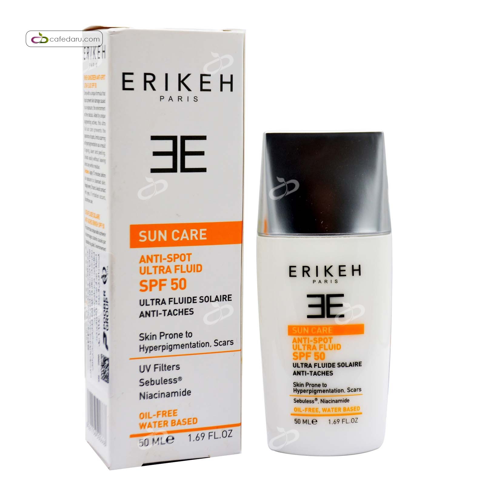 کرم ضد آفتاب ضد لک spf50 اریکه 50 میلی لیتر بی رنگ