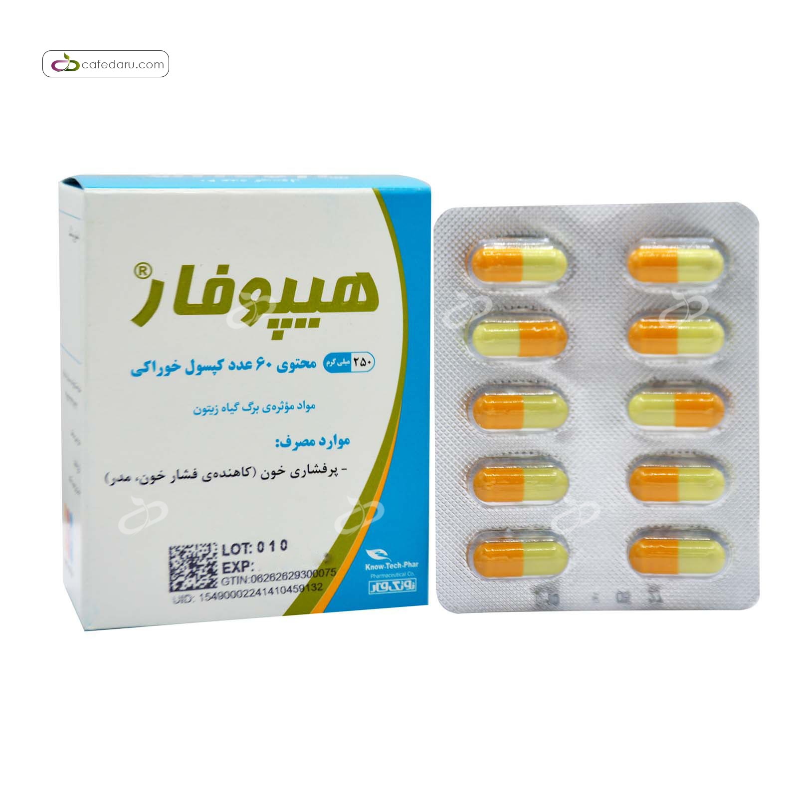 هیپوفار (کاهش فشار خون) نوتک فار 60 کپسول