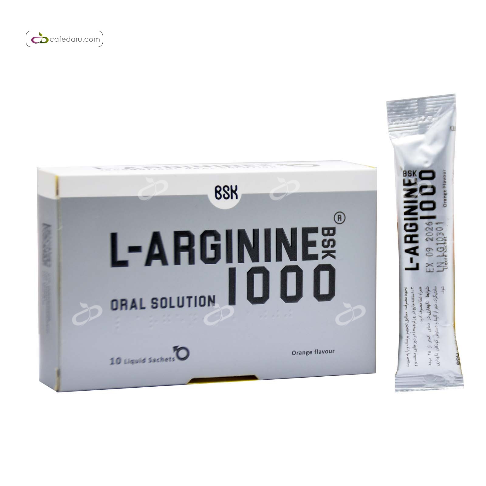 ال آرژنین 1000 میلی گرم بی اس کی 10 ساشه مایع