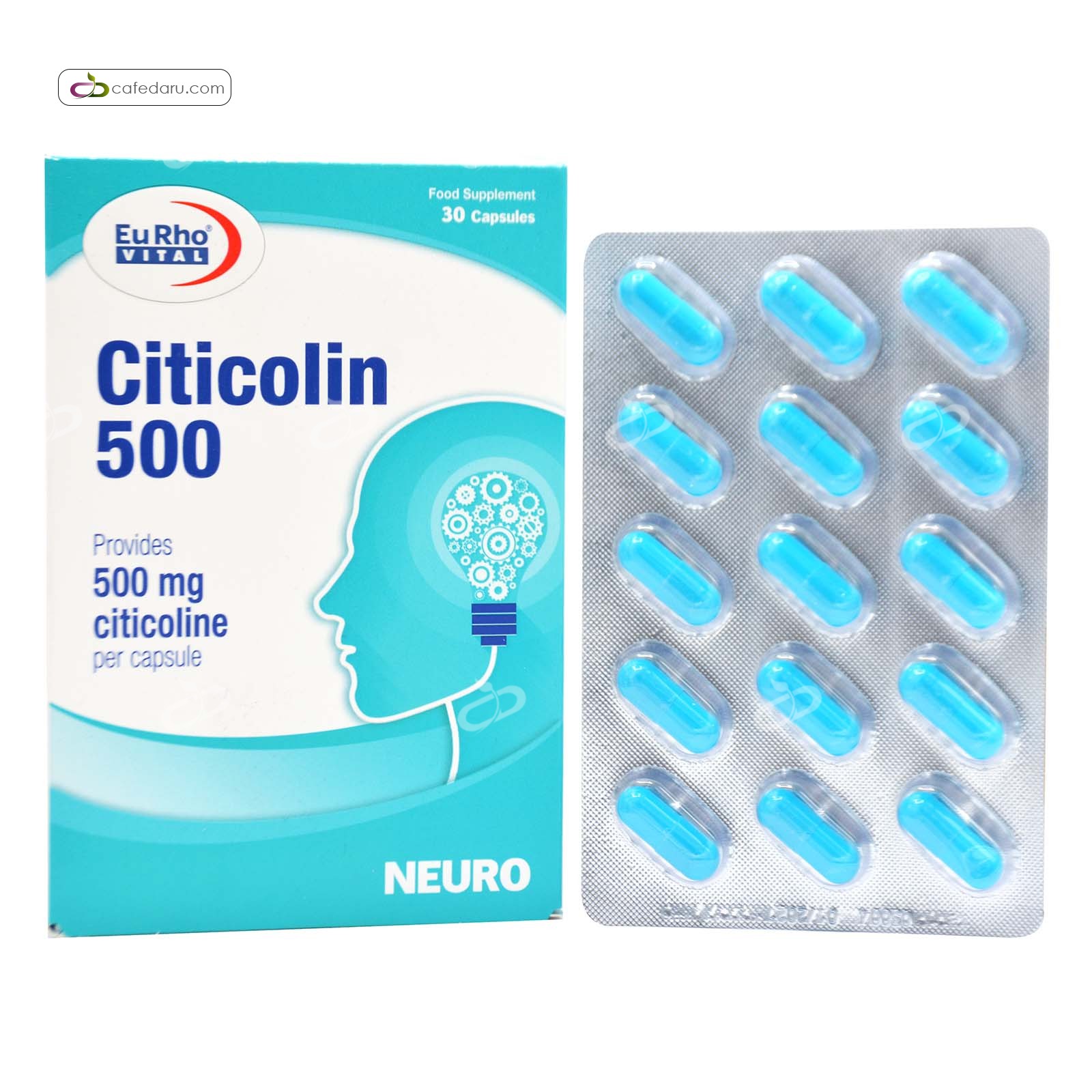 سیتی کولین 500 میلی گرم (بهبود عملکرد مغز) یوروویتال 30 کپسول